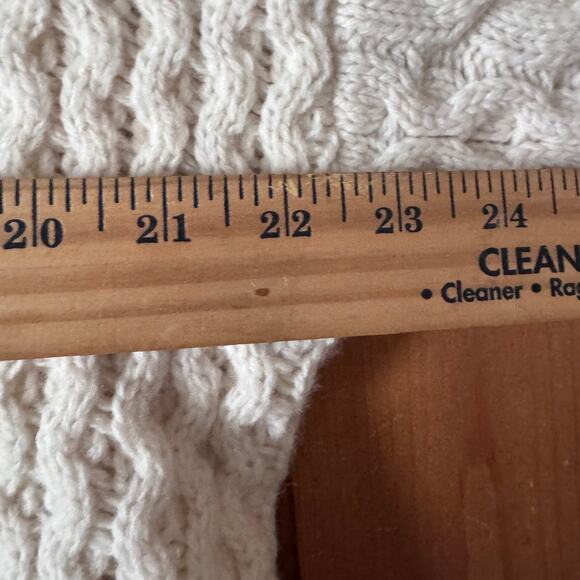 j.Jill wool blend Cream classic fisherman oversized Scandi core Coastal vibe - Picture 4 of 5